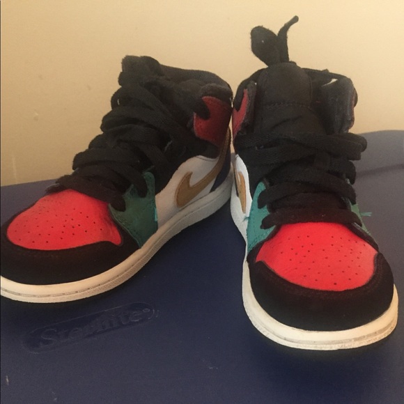 Toddler Jordan 1s Mid “Multi-Color” - Picture 1 of 5